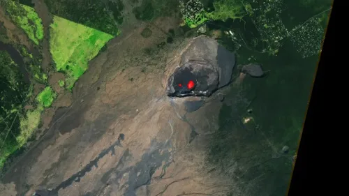 Satellite Spots Glowing Lava Inside Erupting Hawaiian Volcan