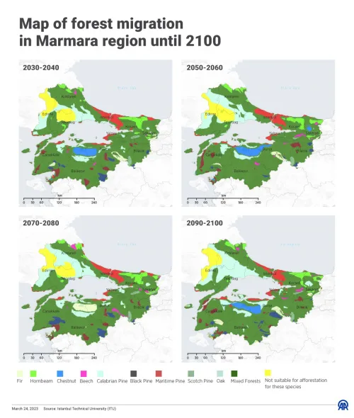 Türkiye Maps Northwestern Forest Migration Amid Climate Change