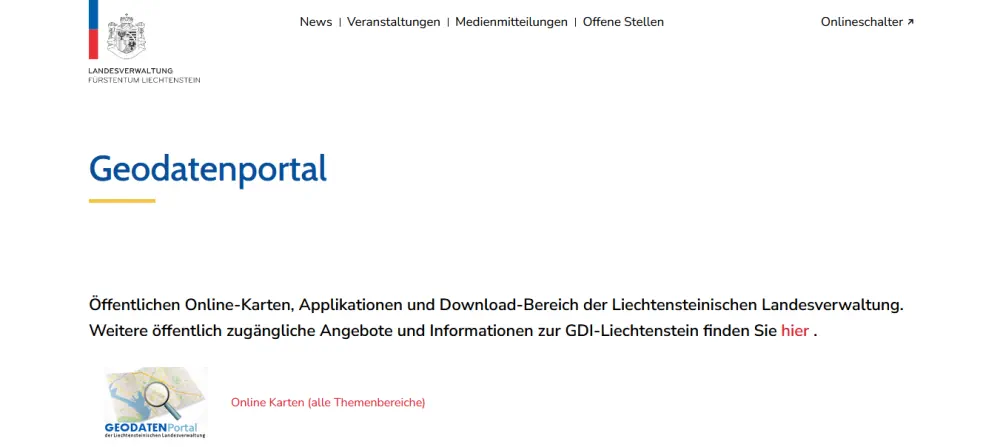 Geoportal of Liechtenstein