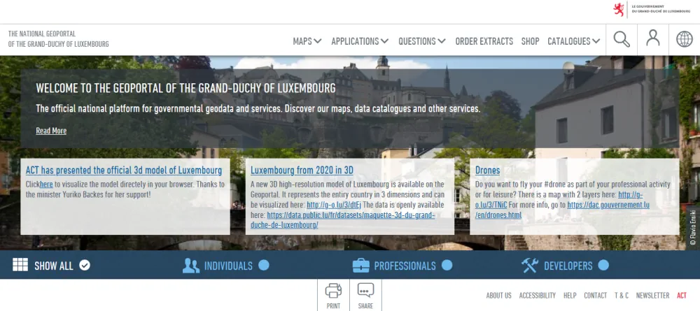 Geoportal of Luxembourg