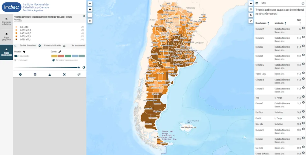 Nuevo Geoportal Estadístico Del INDEC De Argentina