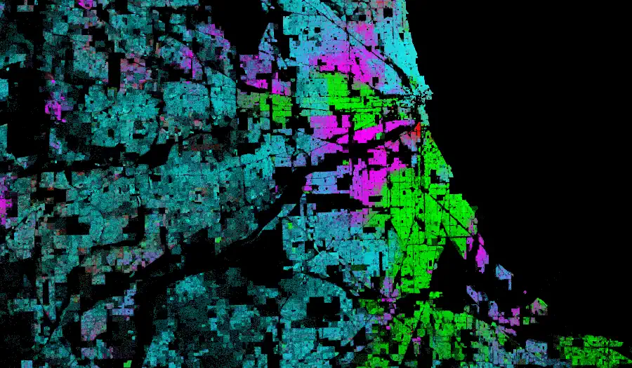 A map made with Datashader