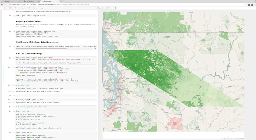 Interactive visualization in GeoNotebook