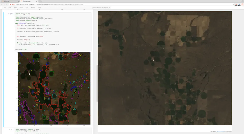 Interactive visualization in GeoNotebook