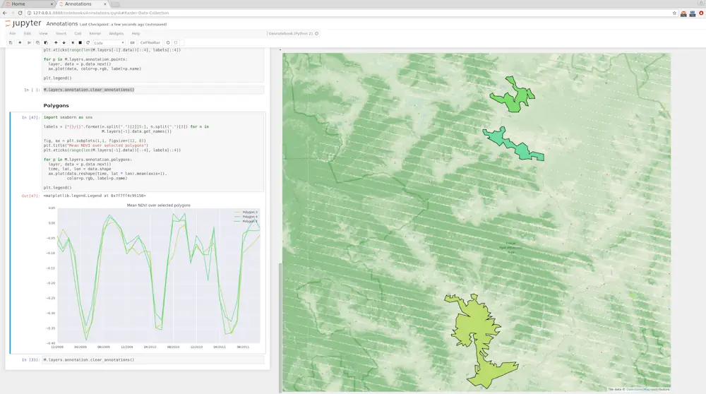 Interactive visualization in GeoNotebook