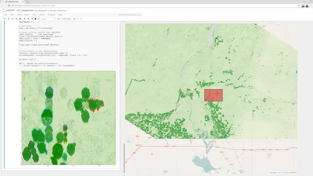 Interactive visualization in GeoNotebook