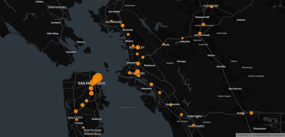 A map made with PyDeck