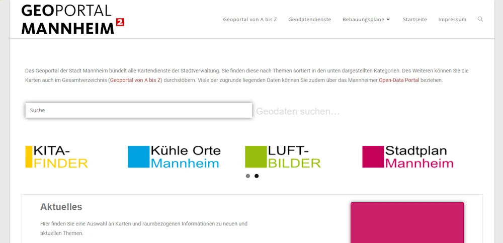 Geoportal Und Stadtplan Überarbeitet
