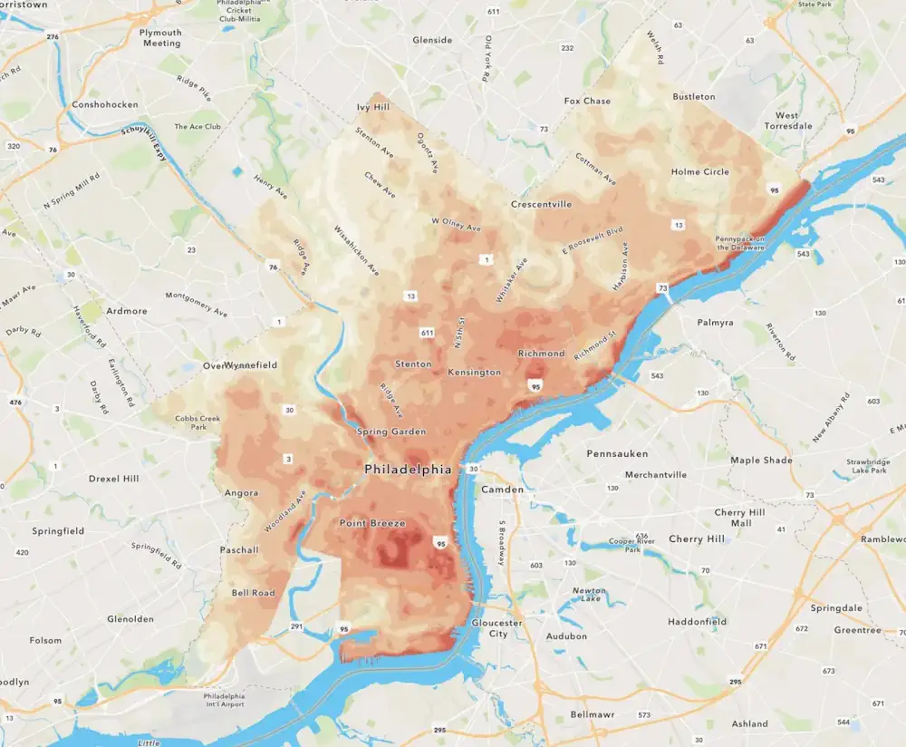 New Heat Map Explores Potential Benefits Of Philly Tree Plan With Block-by-Block Detail