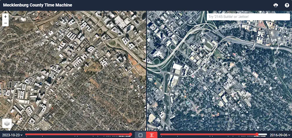 Mecklenburg County GIS Time Machine Going Forward By Seeing Where We’ve Been