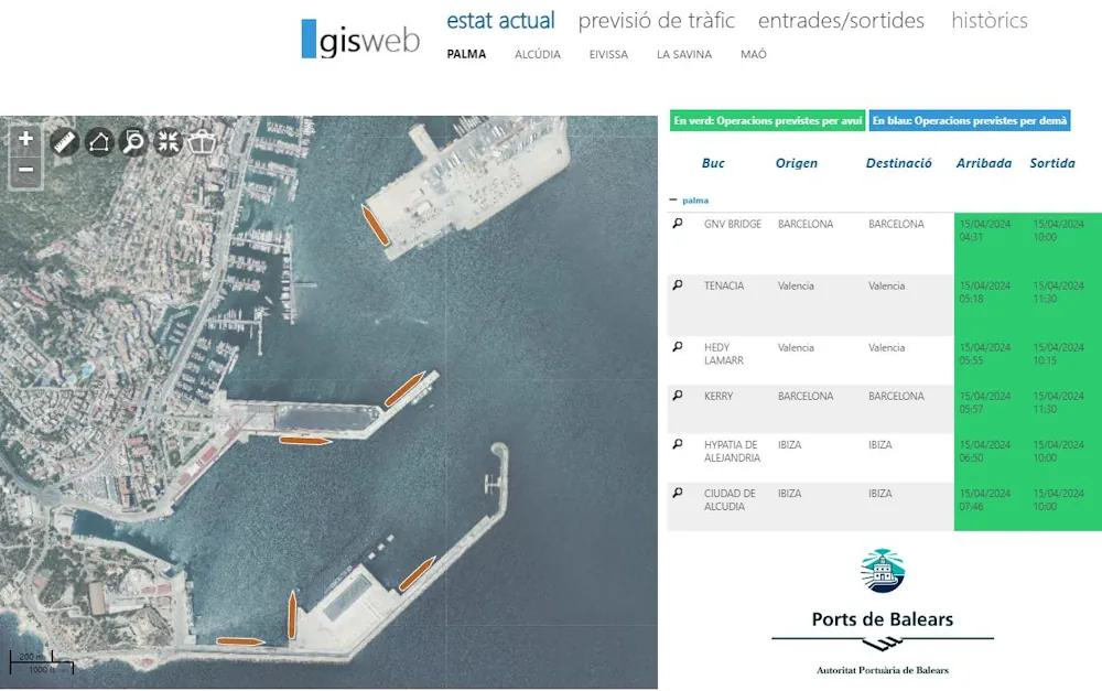 Los Puertos De Baleares Incorporan Tecnología Geoespacial Para Controlar El Alto Volumen De Escalas