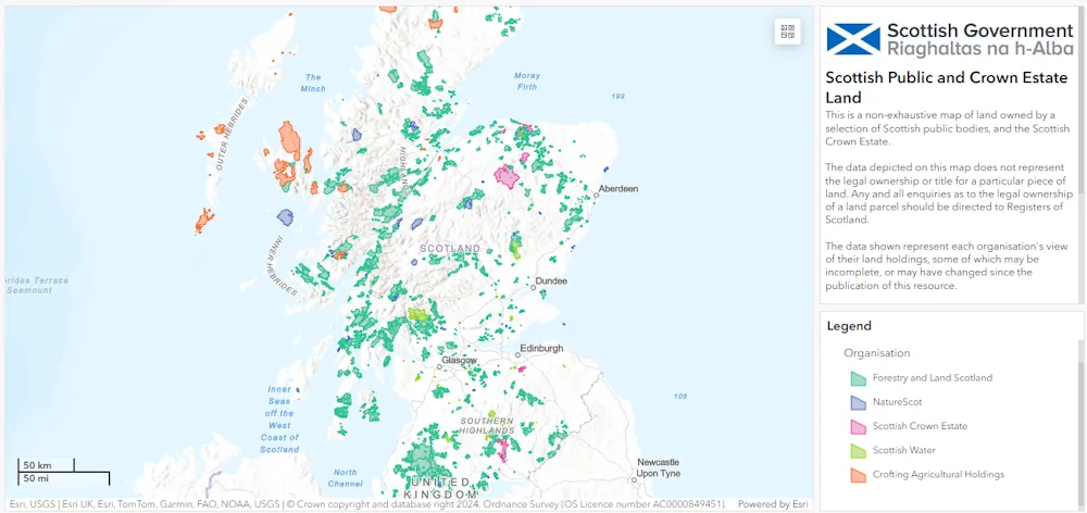 New interactive map showcases publicly-owned land across Scotland